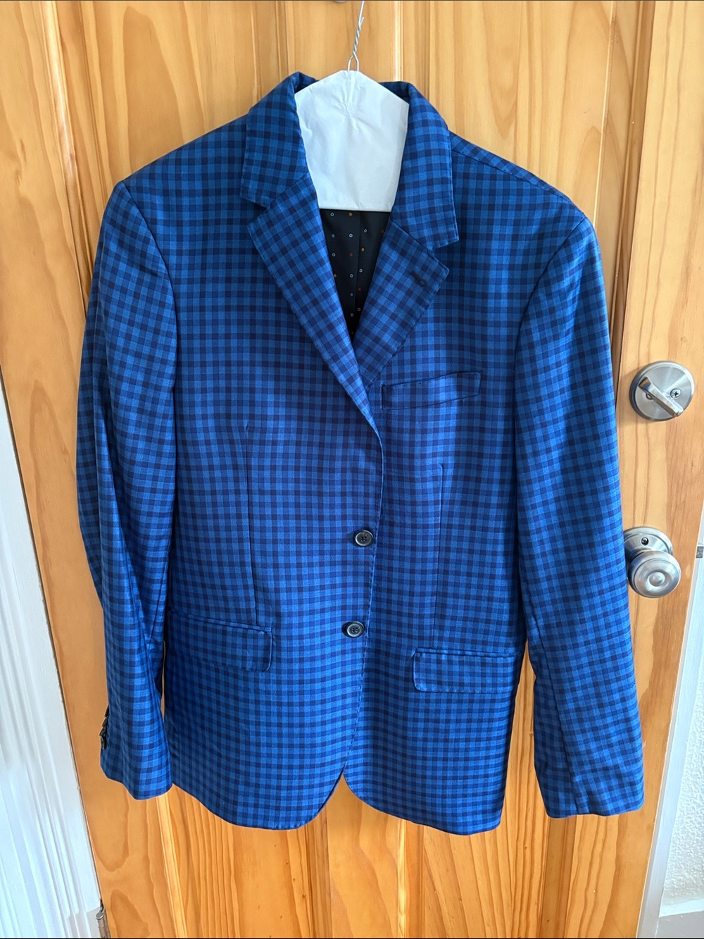 Moods of Norway Lightweaight Blue Navy Check Blazer